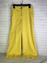 Ann Taylor Womens Size 2 Curvy The Wide Leg Crop Pants Yellow Calla Lily... - $31.19