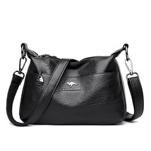 Summer Women Shoulder Bags High Quality Leather Solid Color Messenger Bag With C - £26.44 GBP