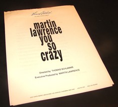 1994 MARTIN LAWRENCE YOU SO CRAZY Movie PRESS KIT PRODUCTION HANDBOOK Pr... - $14.99