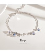 THAYA Elegant 925 Sterling Silver Twilight Forest Symphony Charm Bracelet - £31.45 GBP