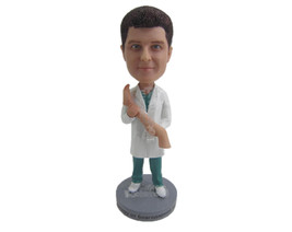 Custom Bobblehead Orthopedic Doctor With A Leg Prop In His Hands - Careers &amp; Pro - £65.27 GBP