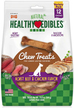Nylabone Healthy Edibles Variety Pack for Dogs 16-25 lbs: Roast Beef &amp; Chicken - - £35.06 GBP+