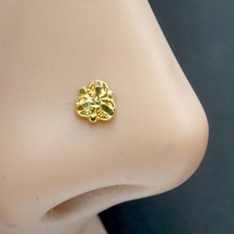 Ethnisch Stil 18k Echt Gold Nasen Ring Damen Nasenstecker Push Anstecknadel - £22.49 GBP