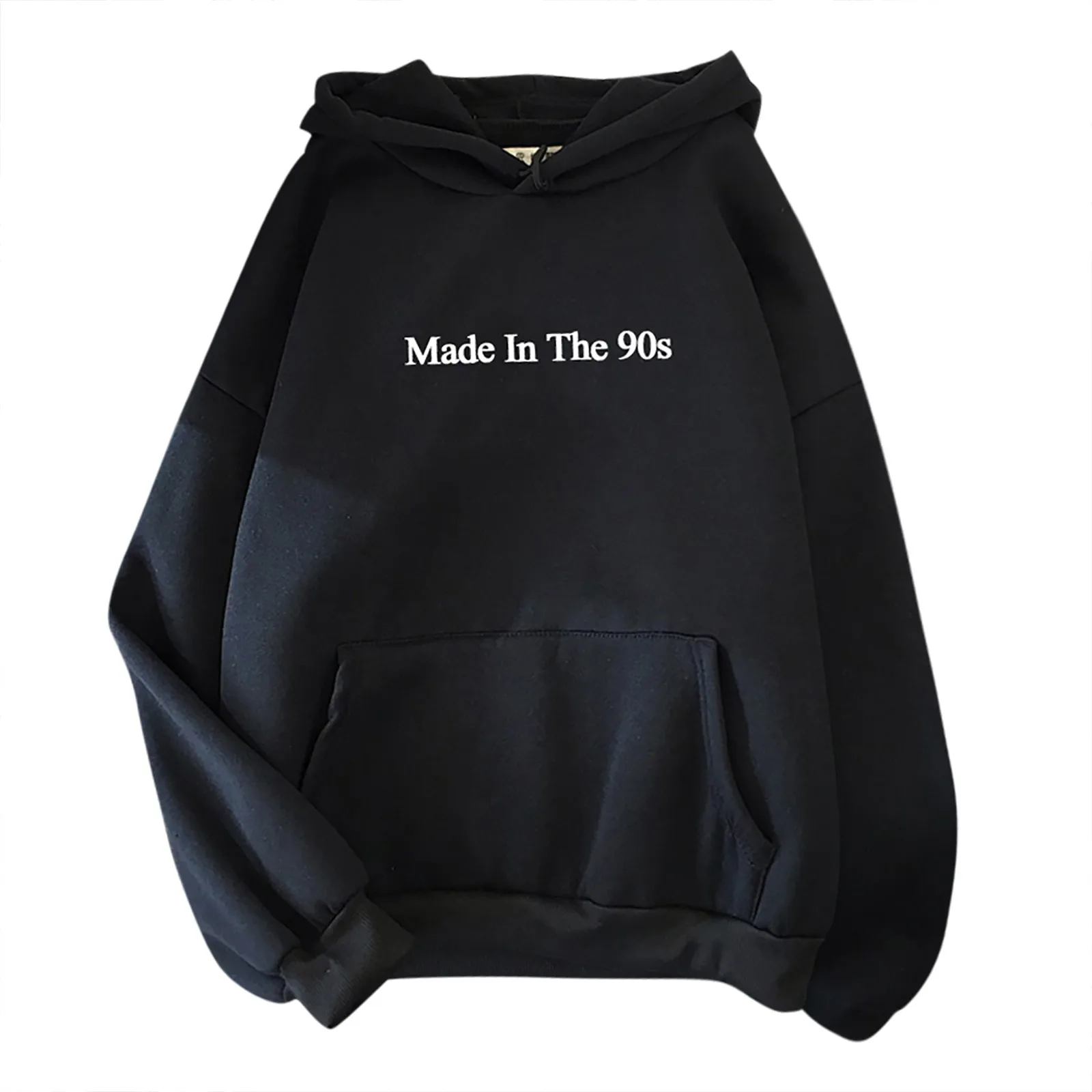 Korean Fashion Hooded Oversized Sweatshirts Made In The 90s Letter  Hoodies Casu - £74.87 GBP