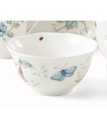 LENOX Butterfly Meadow 4-Piece Rice Bowl Set Tiger Swallowtail NEW w Tags - £35.38 GBP