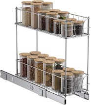 IPARTS EXPERT 7 Inch Pull-Out Organizers, 2-Tier Wire Basket  Chrome (7 ... - £26.18 GBP