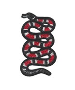 CORAL SNAKE IRON ON PATCH 3.25&quot; Red Black Reptile Embriodered Applique NEW - €3,35 EUR