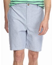 Nwt Saddlebred 40 Waist Flat Front Oxford Cloth Shorts Blue - $14.84