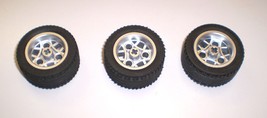 3 Used LEGO 43.2 x 22 ZR Pearl Gray Technic Wheels 44309 - 44292 - £7.95 GBP