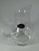 Lenox Viscount Clear Pitcher 6&quot; Full Lead Crystal W Etched Leaf - £16.52 GBP