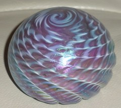 OBG Studio Art Glass Iridescent Swirl Paperweighta - £39.01 GBP