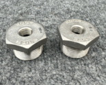 Lot of 2 - 1&quot; x 1/4&quot; NPT Threaded Hex Bushing 304 Stainless Steel 150 Fi... - $17.81