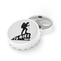 Customizable Bottle Opener | 2-in-1 Design, Magnetic Back | Matte Black - £13.05 GBP