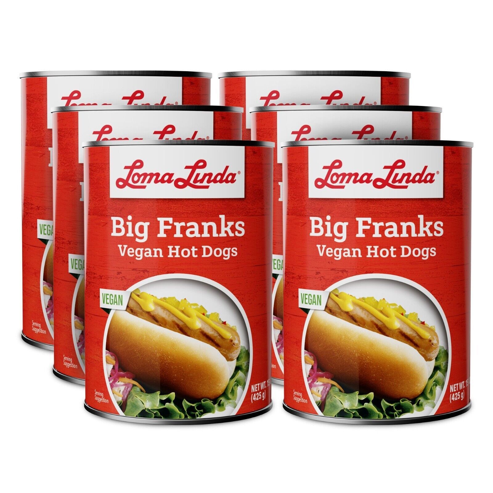 Loma Linda Big Franks (15 oz.) (6 Pack) Vegan - $42.45