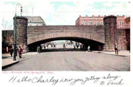 Railroad Arch Springfield Massachusetts Postcard Posted 1907 - £17.17 GBP