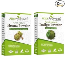 (Henna Leaves powder, Indigo leaves powder combo pack 400 grams - £22.35 GBP