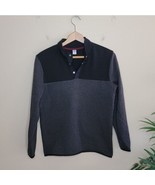Old Navy | Gray Black Colorblock Snap Neck Pullover Sweatshirt - £10.61 GBP