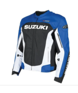 DUCATI MOTOSUZUKI BLUE AND BLACK MOTORCYCLE LEATHER RACING JACKETRCYCLE ... - $2,790.65 MXN
