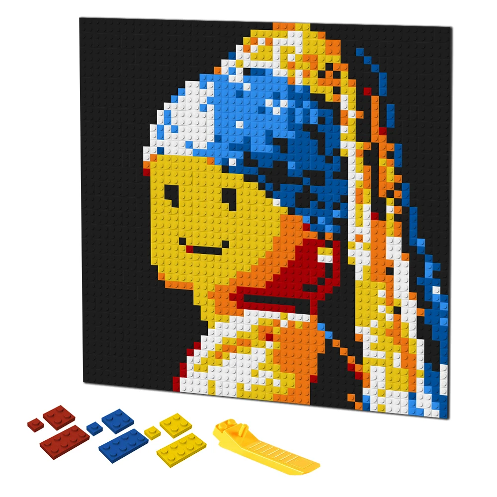 Y pop art het meisje met de parel pixel mosaic home famous decorative painting building thumb200