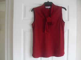 Kaspe New Womens Fire Red Tie-front Sleeveless Top   S - £15.95 GBP