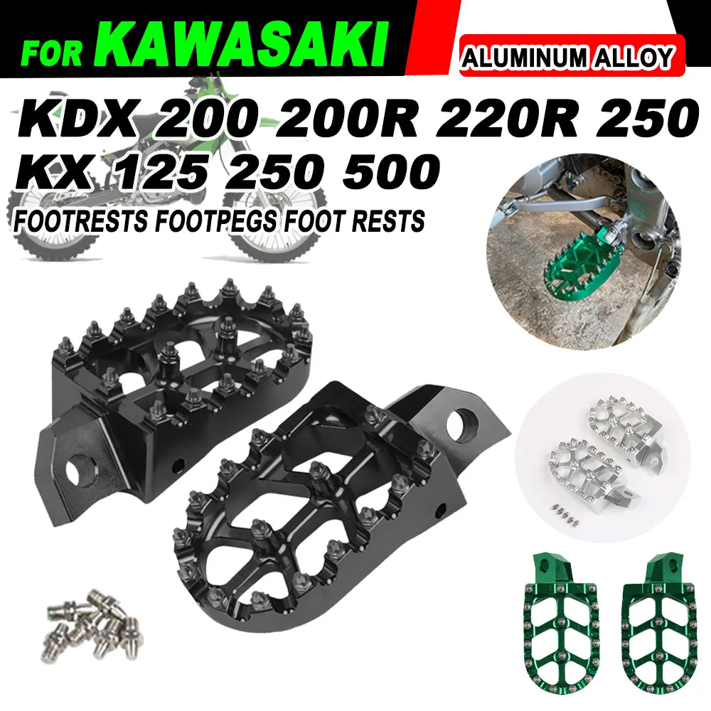 Motorcycle Foot Pegs Footpeg Pedals FootRest For KAWASAKI KDX200 KDX220 ... - $48.43