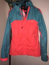 Nwot Women's Oakley Fluorescent PEACH/TURQUOISE Snowboard Jacket Sz Small - £118.69 GBP