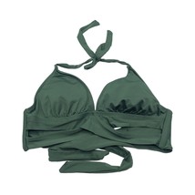 Kona Sol Womens Bikini Top Removable Cups Halter Strappy Green S - £3.94 GBP