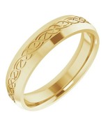 Authenticity Guarantee 
18k Yellow Gold 5 MM Celtic Motif Comfort Fit We... - £1,050.16 GBP+