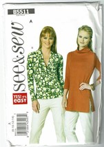 Butterick See and Sew Sewing Pattern 5511 Tunic Top Blouse Misses Size 8-14 - £7.16 GBP