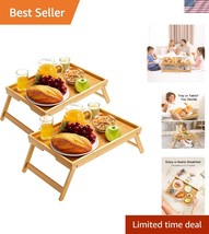 Lightweight Bamboo Bed Tray with Built-in Handles - Perfect for Breakfas... - $38.00