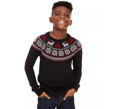 Charter Club Big Boys Small Deep Black Combo Fair Isle Family Sweater NW... - $19.59