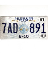 2018 United States Mississippi B-10 Truck License Plate 7AD 891 - €12,88 EUR