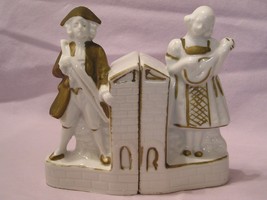 Vintage Japan Colonial Man and Woman Bookends - $10.88