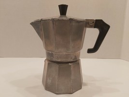 Vtg ABC Crusinallo Marimba Stove Top Espresso Coffee Maker Aluminum 5 Inches - £13.92 GBP