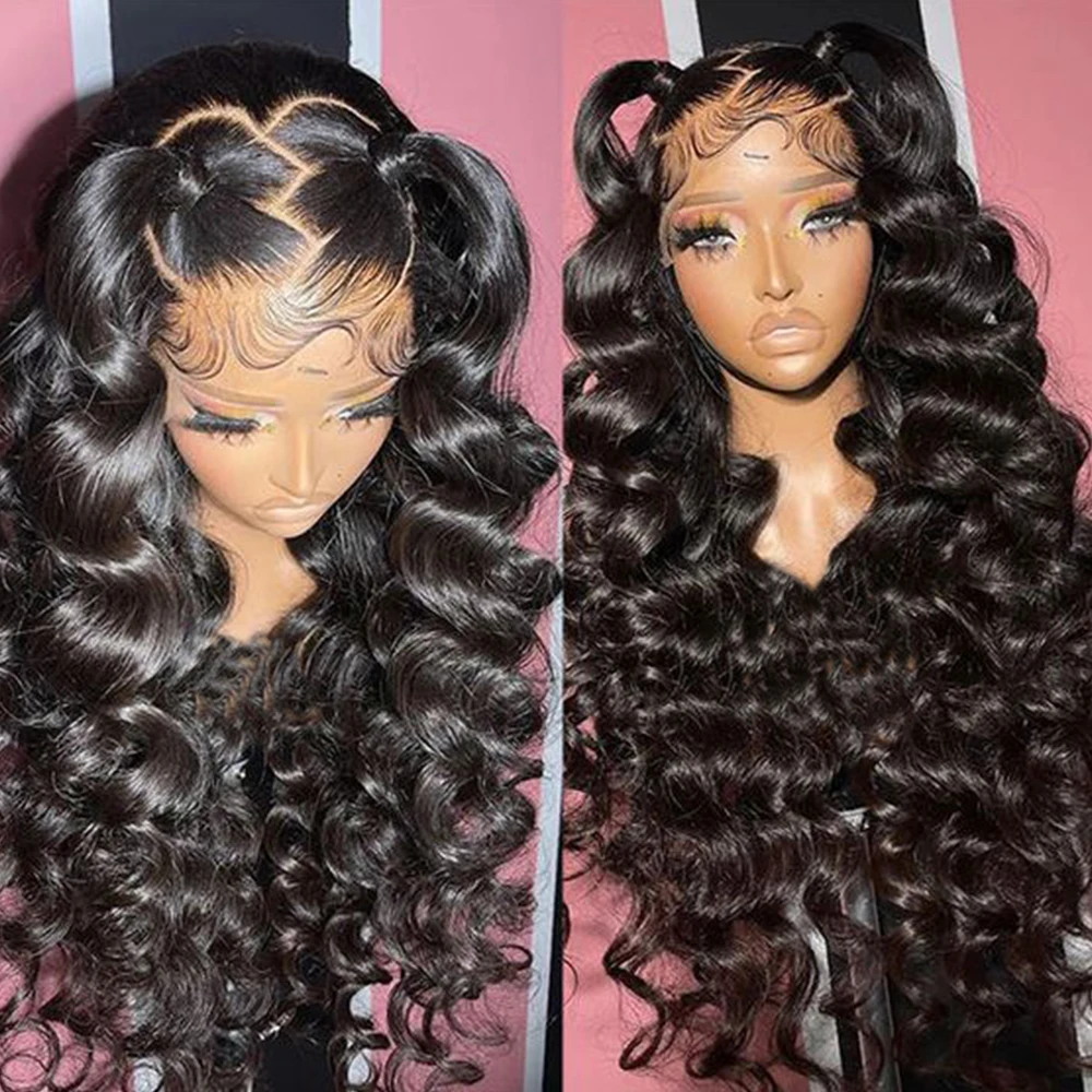 Loose Deep Wave Lace Frontal Wig 13x4 Deep Wave Frontal Wig 13x6 Lace Brazili - £79.06 GBP+