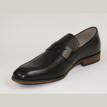 Men's Shoes Steve Madden Soft Leather upper Slip On Emree Black basket weave image 4