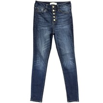 KanCan Jeans Lyla High Rise Super Skinny Medium Blue Wash Logo Stretch 5/26 Logo - £21.88 GBP