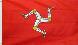 3x5 Isle of Man Flag British Isles Banner Mann Island Pennant - £11.00 GBP