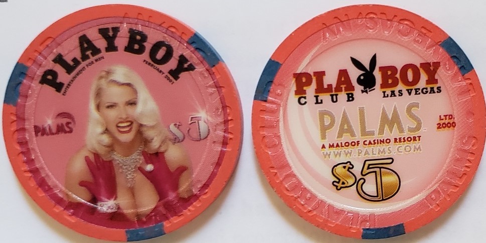 $5 Palms Playboy Club Feb 2001 Ltd Edition 2000 Las Vegas Casino Chip vintage - $14.95