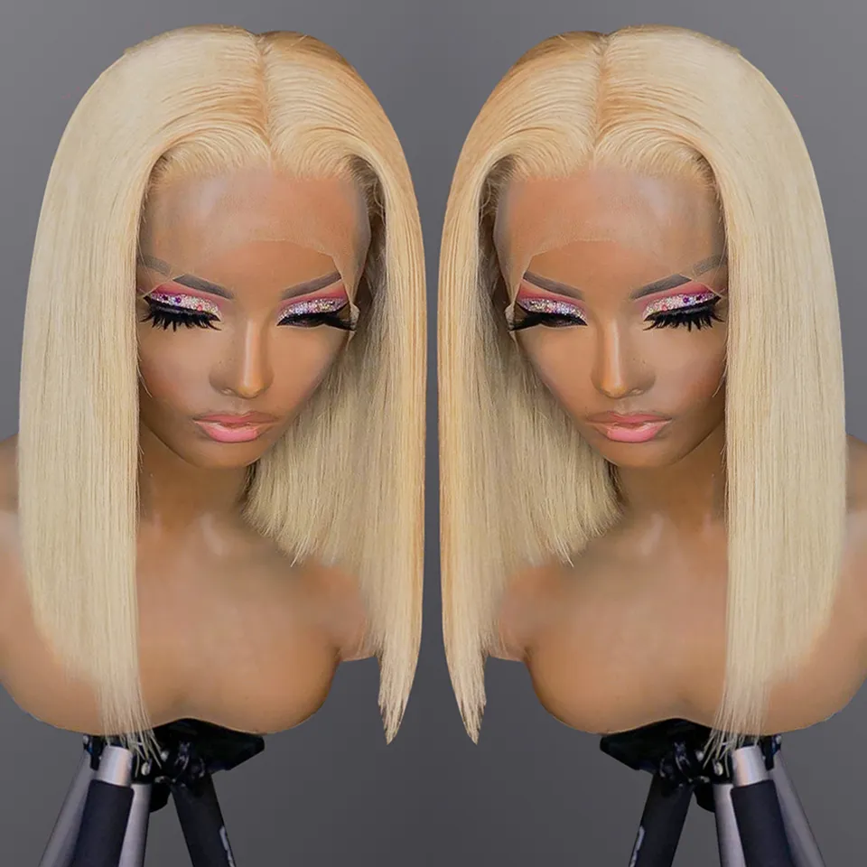 613 Honey Blonde Colored Human Hair Wigs For Women Human Hair Remy Brazilian - $57.56+