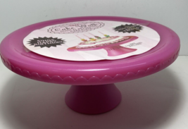 Cakewalk Cake Stand Pedestal Hot Pink Removable Plate No Music or Lights... - $7.36