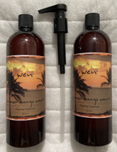 2 Wen Summer Mango Coconut Cleansing Conditioners 32oz Each With Pump Ne... - £143.69 GBP