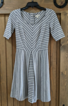 Maison Jules Size Xs X-Small Striped Gray Grey Dress Midi - £6.63 GBP