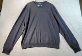 Joseph &amp; Lyman Sweater Mens Size XL Gray 100% Wool Long Raglan Sleeve Ro... - $16.96
