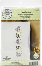 Tobin Stamped For Embroidery Pillowcase Pair 20&quot;X30&quot;-Jacobean - £15.81 GBP