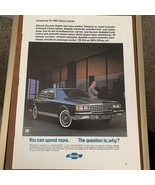 1981 CHEVROLET Caprice Classic Sedan Vintage Original Print AD Black car... - $9.49