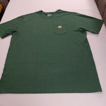 Carhartt K87 G55 Loose Fit Heavyweight Men's 2XL Tall Green Short Sleeve T-Shirt image 10