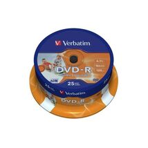 Verbatim 43538 16x Wide Printable DVD-R - Spindle 25 Pack  - $57.00