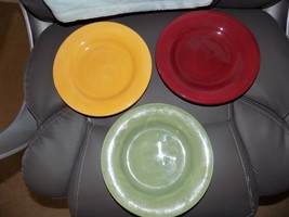 Espana Tabletops Unlimited Hand Painted Multi Color 8.5” Dessert Salad Plates - £35.50 GBP