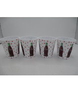 Coca-Cola Individual Popcorn Snack Cups Set of 4 Retro Bottle and Stars - £4.74 GBP